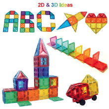 Load image into Gallery viewer, Condis Magnetic Building Tiles for Kids 60 pcs, Magnetic Blocks Set Construction STEM Magnets Toys for Children Boys and Girls Age 3 4 5 6 7 Year Old - Condistoys
